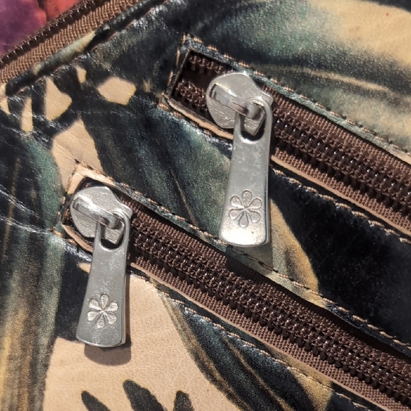 Red and Pink Tropical Print Backpack - Picture 3 of 11